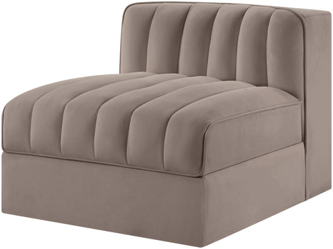 Talia Taupe Velvet Performance Fabric Upholstered Chair, 1 Piece