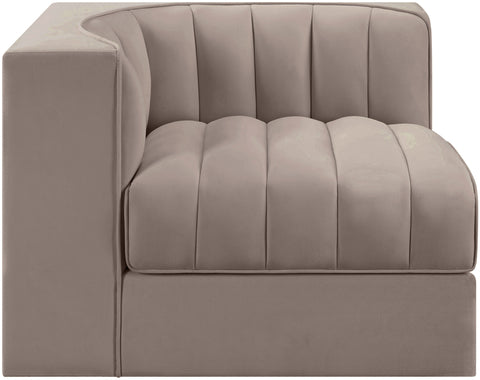Talia Taupe Velvet Performance Fabric Upholstered Chair, 1 Piece (Style 2)