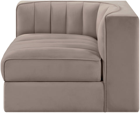 Talia Taupe Velvet Performance Fabric Upholstered Chair, 1 Piece (Style 2)
