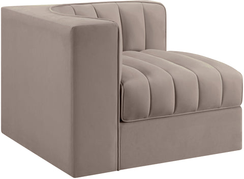 Talia Taupe Velvet Performance Fabric Upholstered Chair, 1 Piece (Style 2)