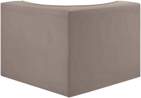 Talia Taupe Velvet Performance Fabric Upholstered Chair, 1 Piece (Style 2)