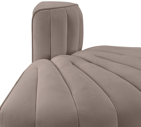 Talia Taupe Velvet Performance Fabric Upholstered Chair, 1 Piece (Style 3)