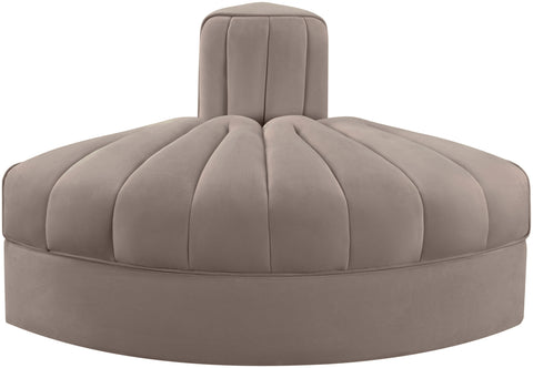 Talia Taupe Velvet Performance Fabric Upholstered Chair, 1 Piece (Style 3)