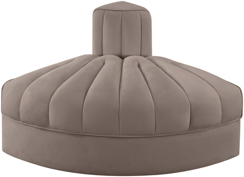 Talia Taupe Velvet Performance Fabric Upholstered Chair, 1 Piece (Style 3)