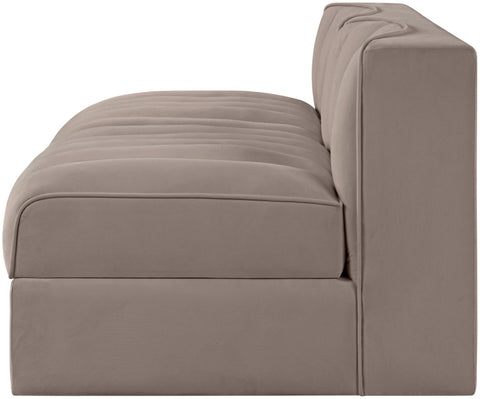 Talia Taupe Velvet Performance Fabric Upholstered Loveseat, 2-Piece