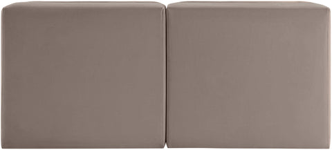 Talia Taupe Velvet Performance Fabric Upholstered Loveseat, 2-Piece