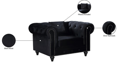 Blake Black Velvet Chair C