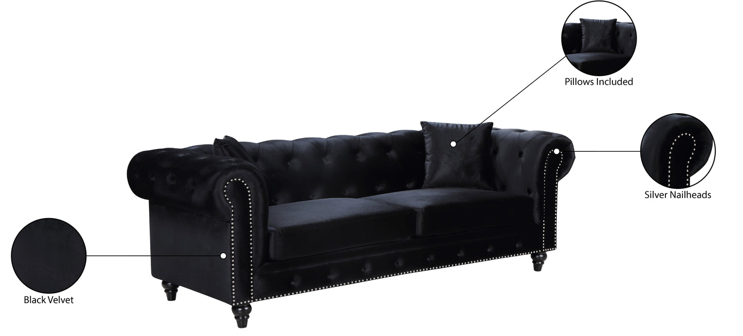 blake black velvet sofa s