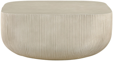 Veda Beige Concrete Indoor/Outdoor Coffee Table, 1 Piece