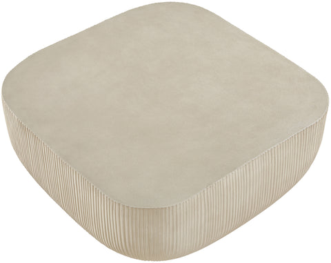Veda Beige Concrete Indoor/Outdoor Coffee Table, 1 Piece