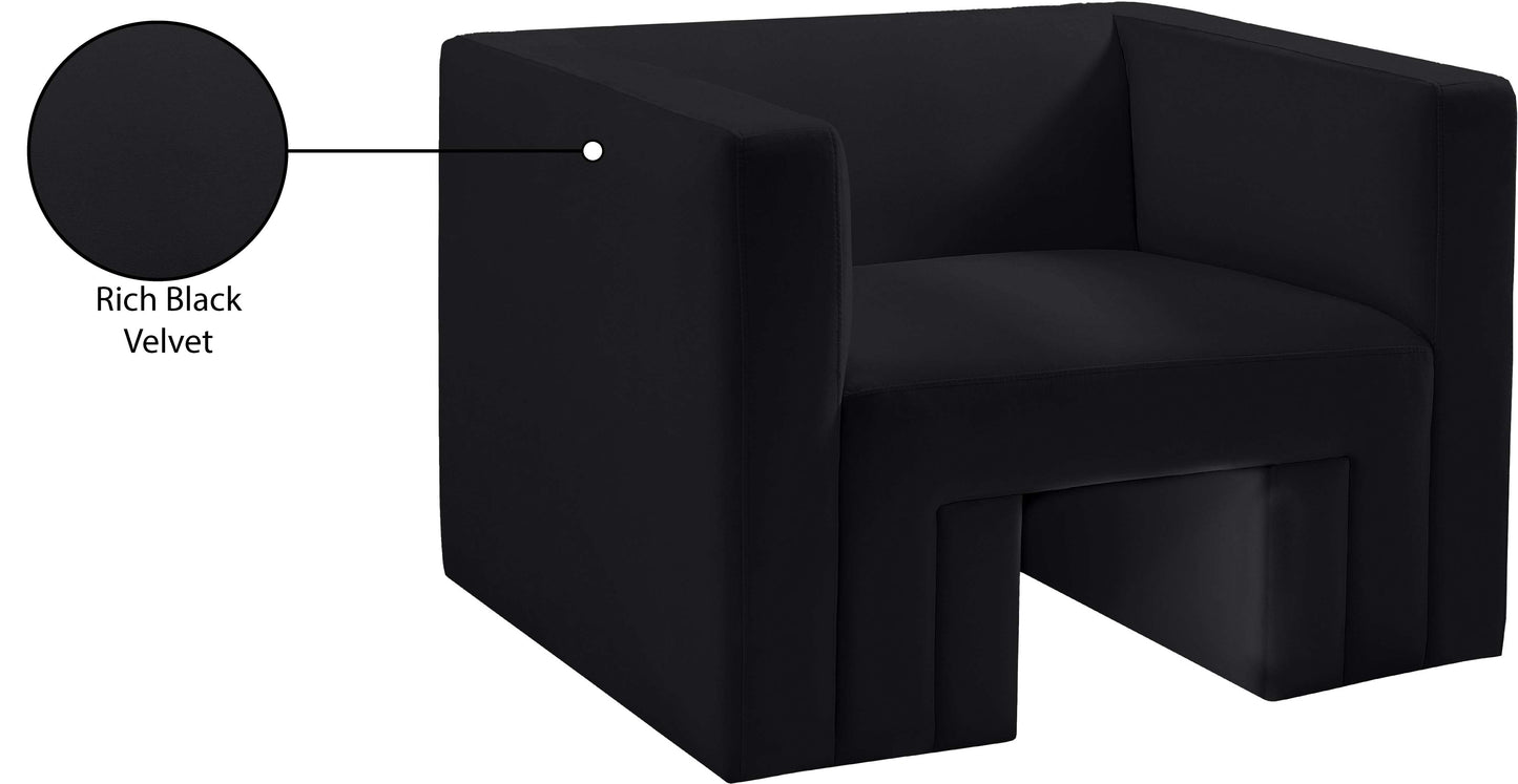 woodford black velvet chair c