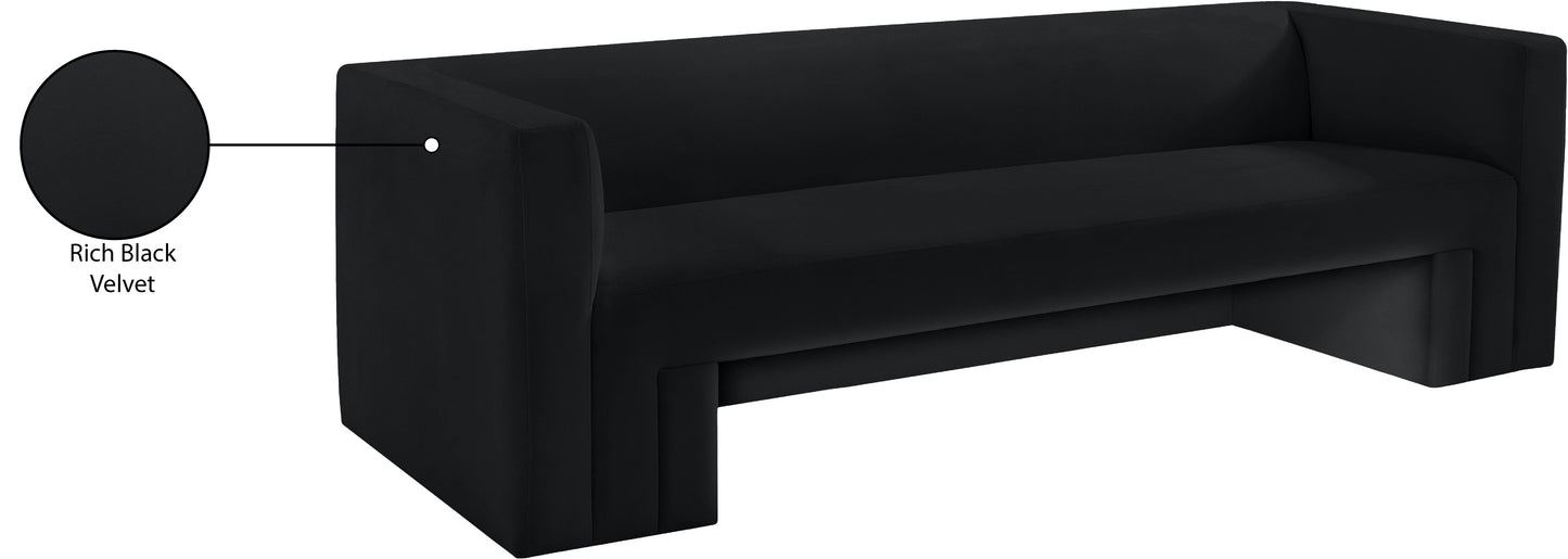 woodford black velvet sofa s