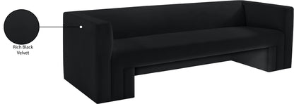 Woodford Black Velvet Sofa S