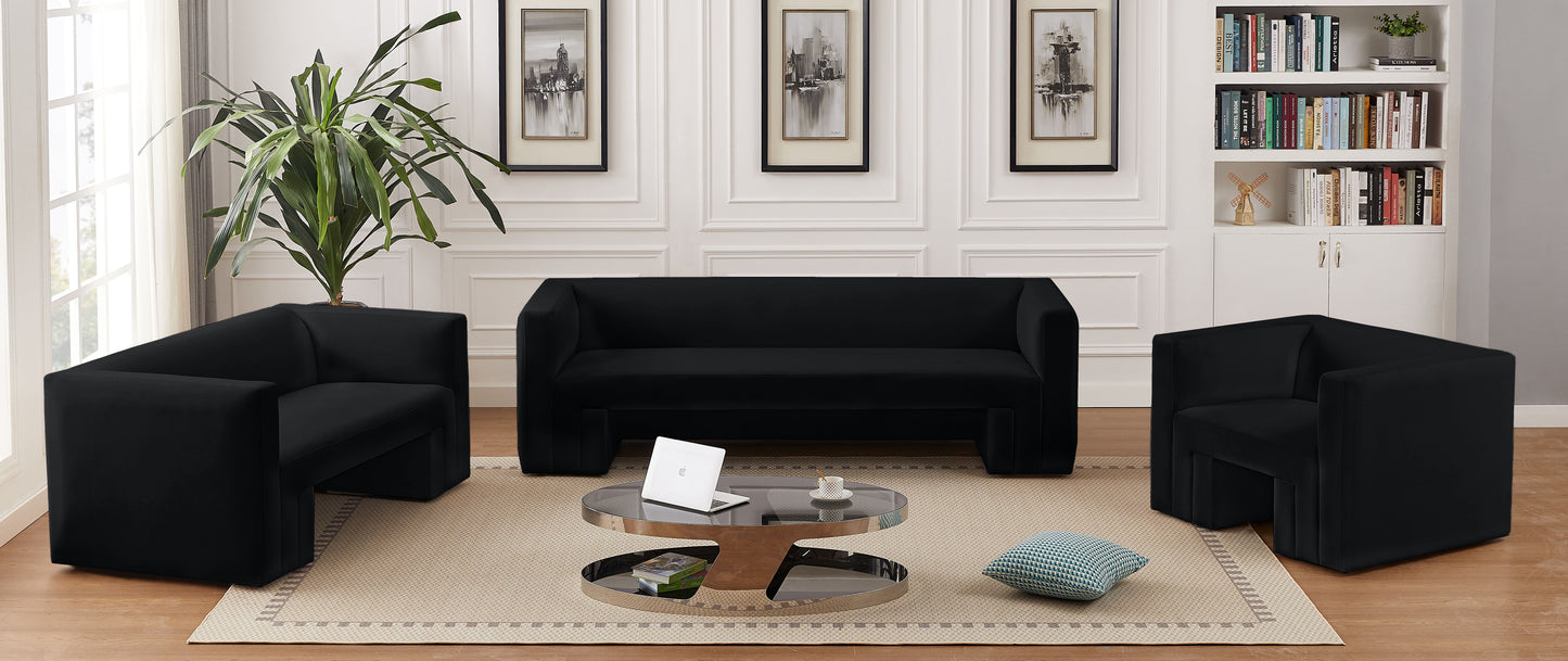 woodford black velvet sofa s