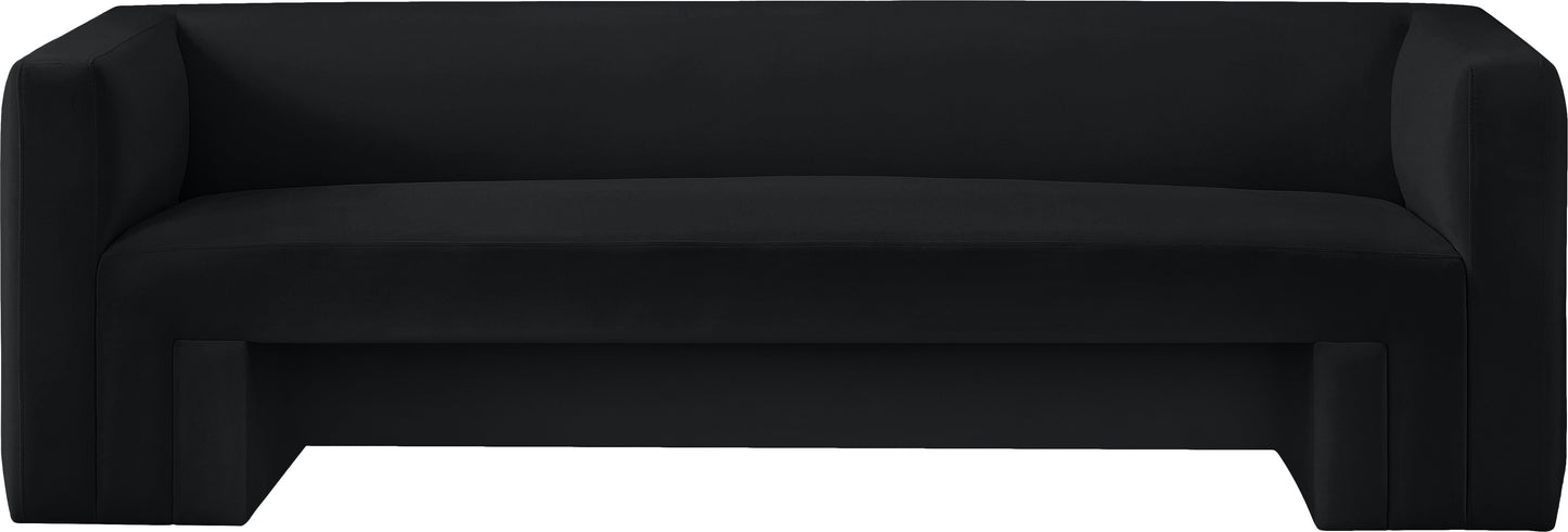 woodford black velvet sofa s