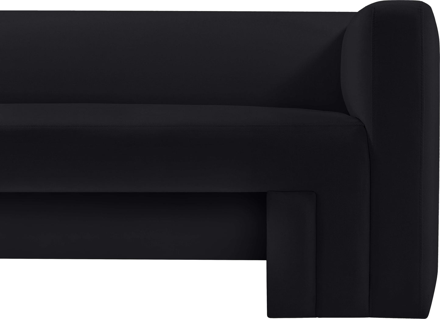 woodford black velvet sofa s