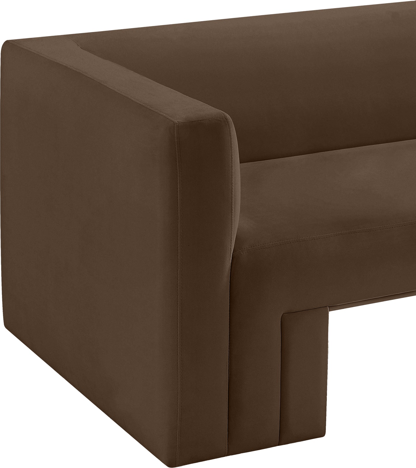 woodford brown velvet loveseat l