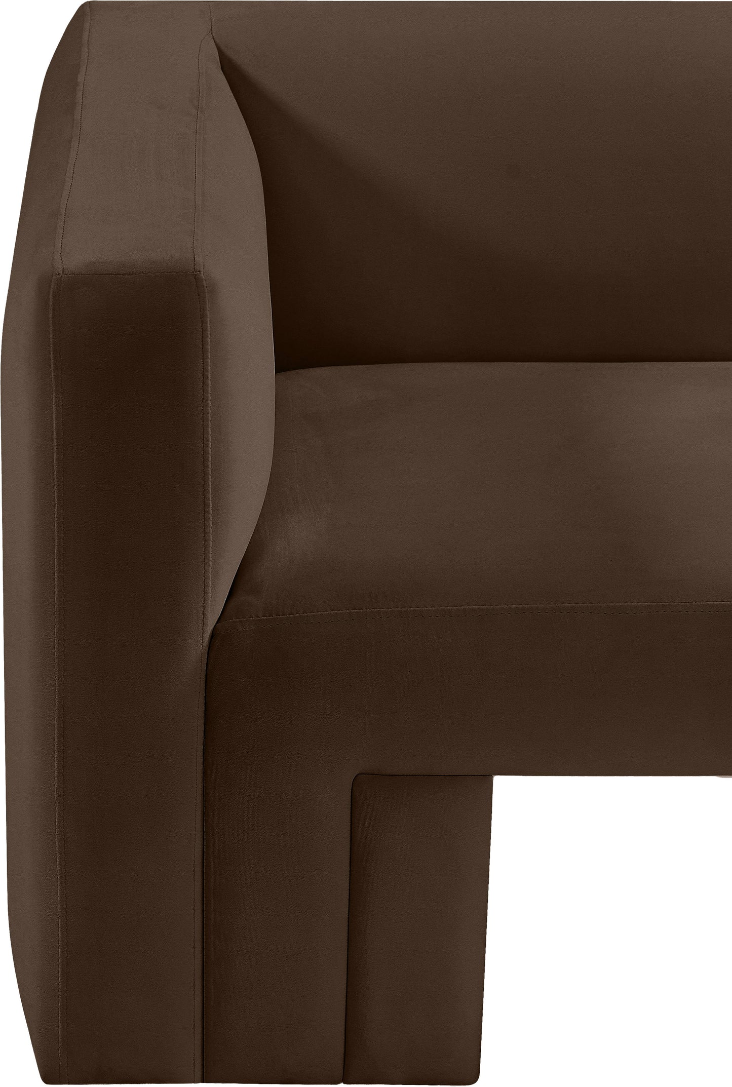 woodford brown velvet loveseat l