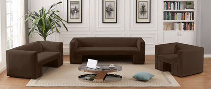 Woodford Brown Velvet Loveseat L