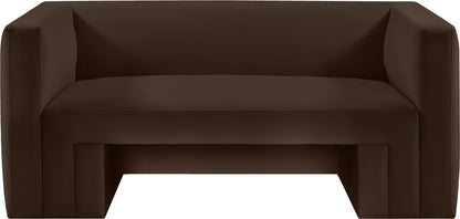 Woodford Brown Velvet Loveseat L