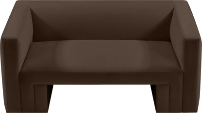 Woodford Brown Velvet Loveseat L