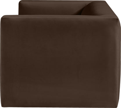 Woodford Brown Velvet Loveseat L