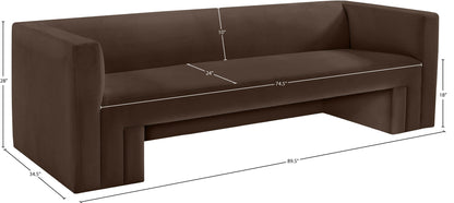 Woodford Brown Velvet Sofa S