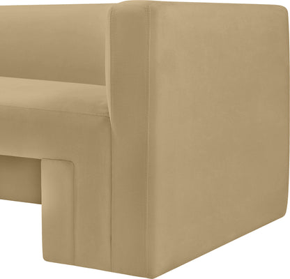 Woodford Camel Velvet Loveseat L