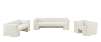 Woodford Cream Velvet Loveseat L