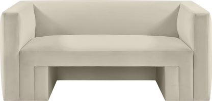 Woodford Cream Velvet Loveseat L