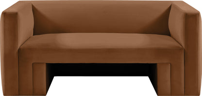 Woodford Saddle Velvet Loveseat L