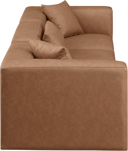 Crescent Brown Faux Leather Modular Sofa S108B