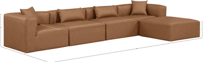 Crescent Brown Faux Leather Modular Sectional Sec5A