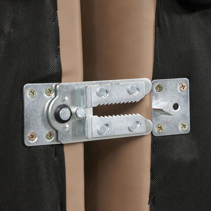 Crescent Tan Faux Leather Ottoman Ott