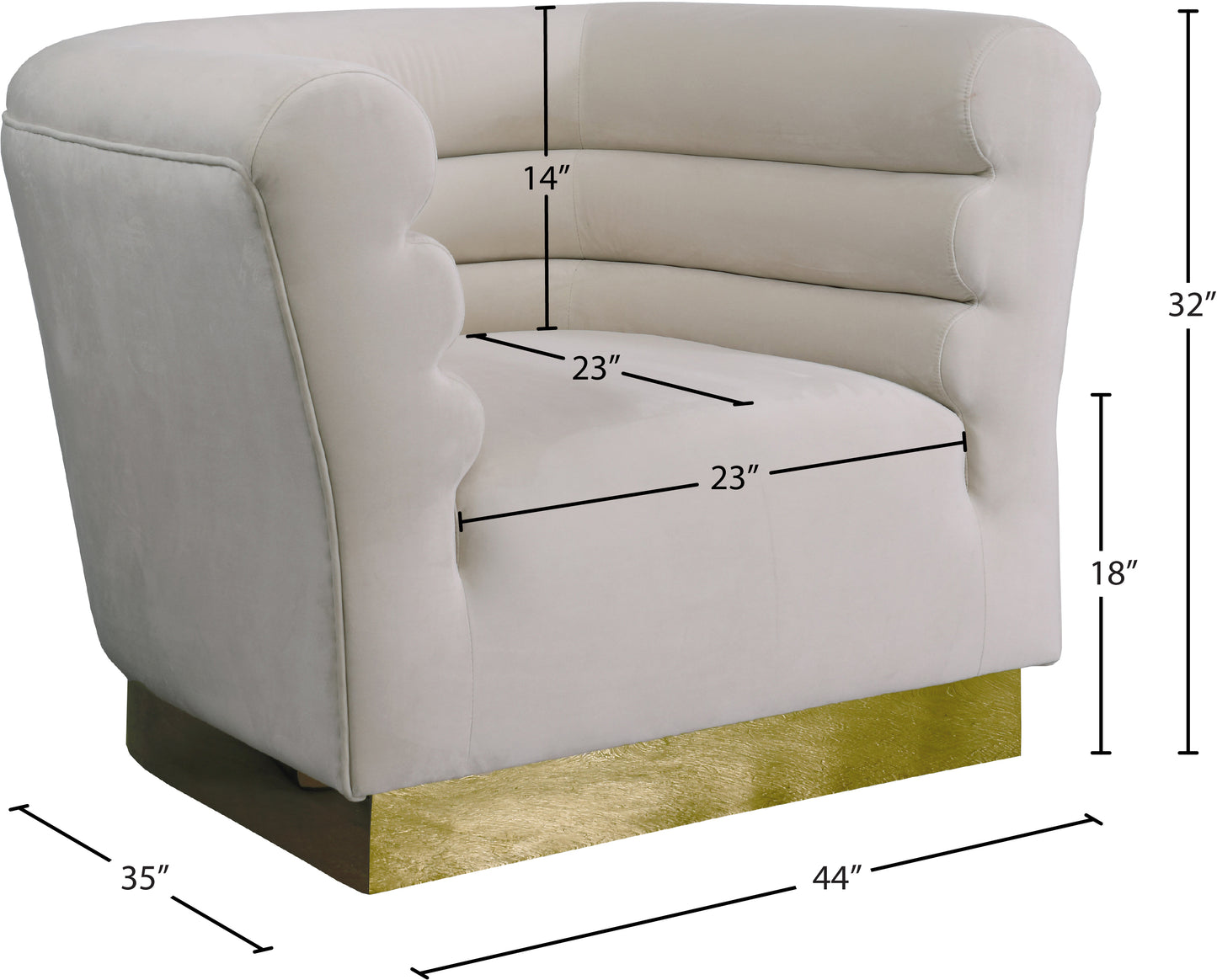 rotunda cream velvet chair c