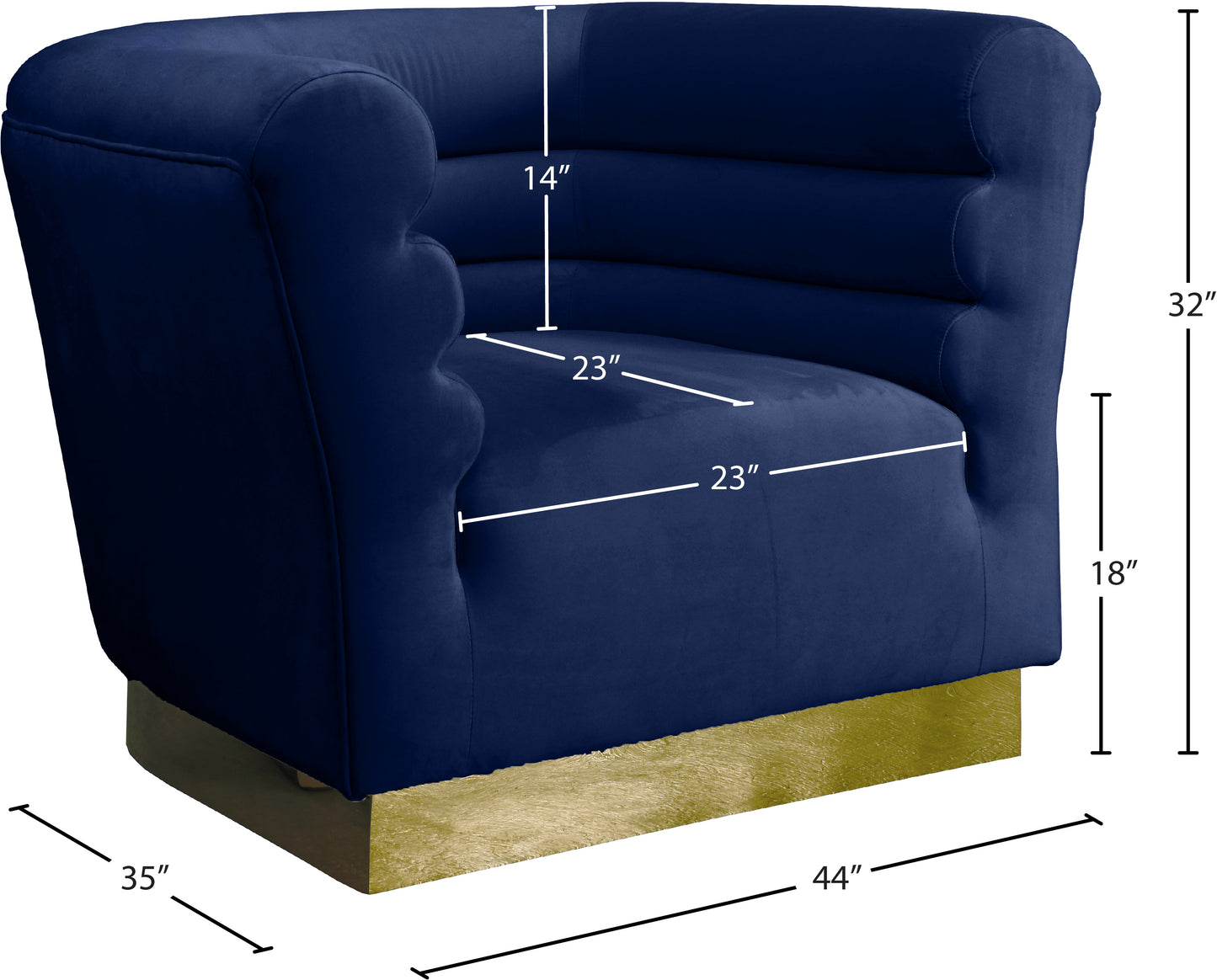 rotunda navy velvet chair c