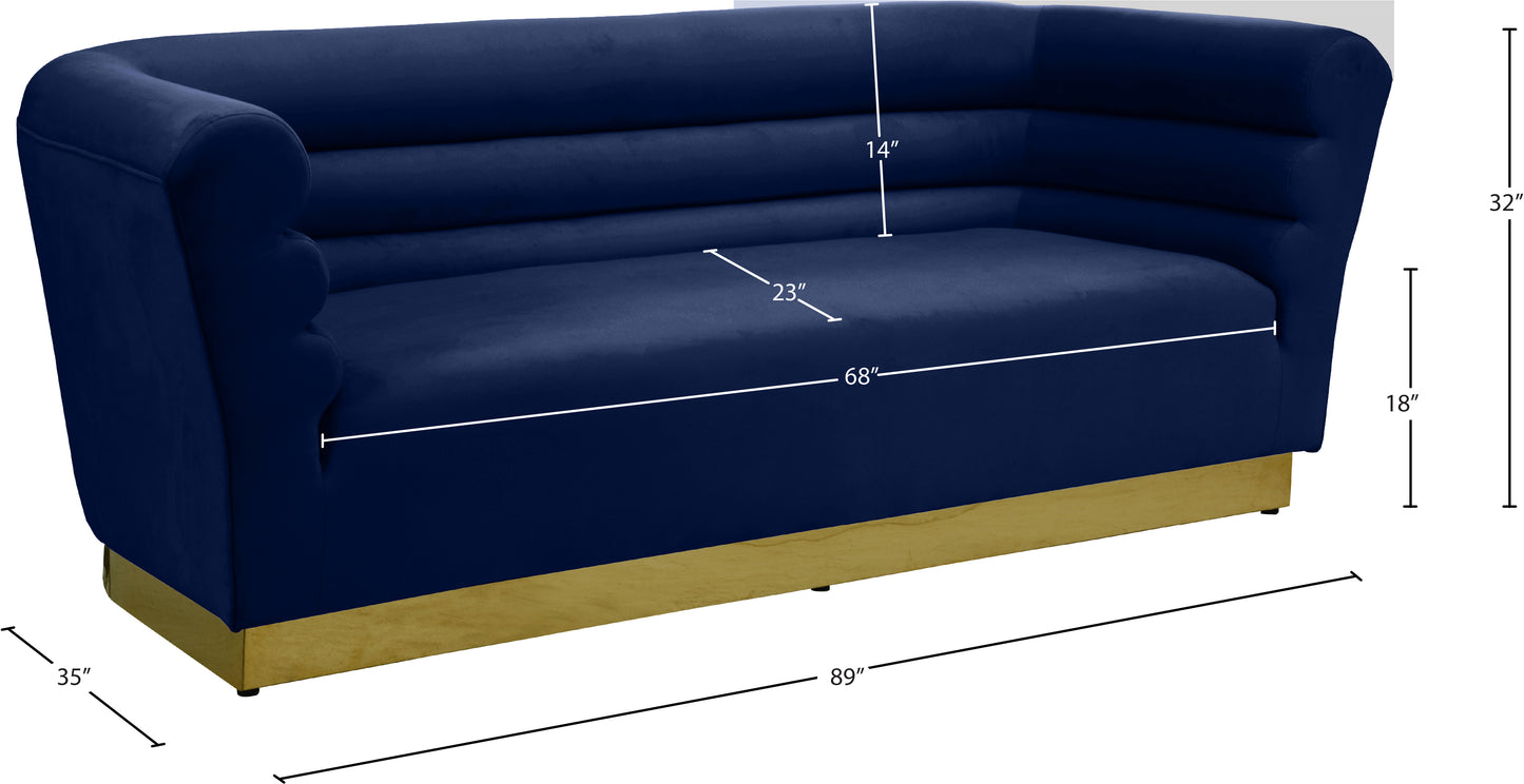 rotunda navy velvet sofa s