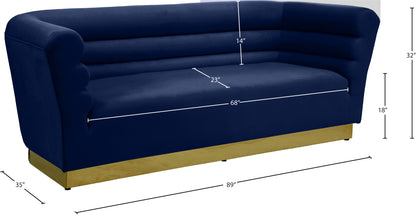 Rotunda Navy Velvet Sofa S