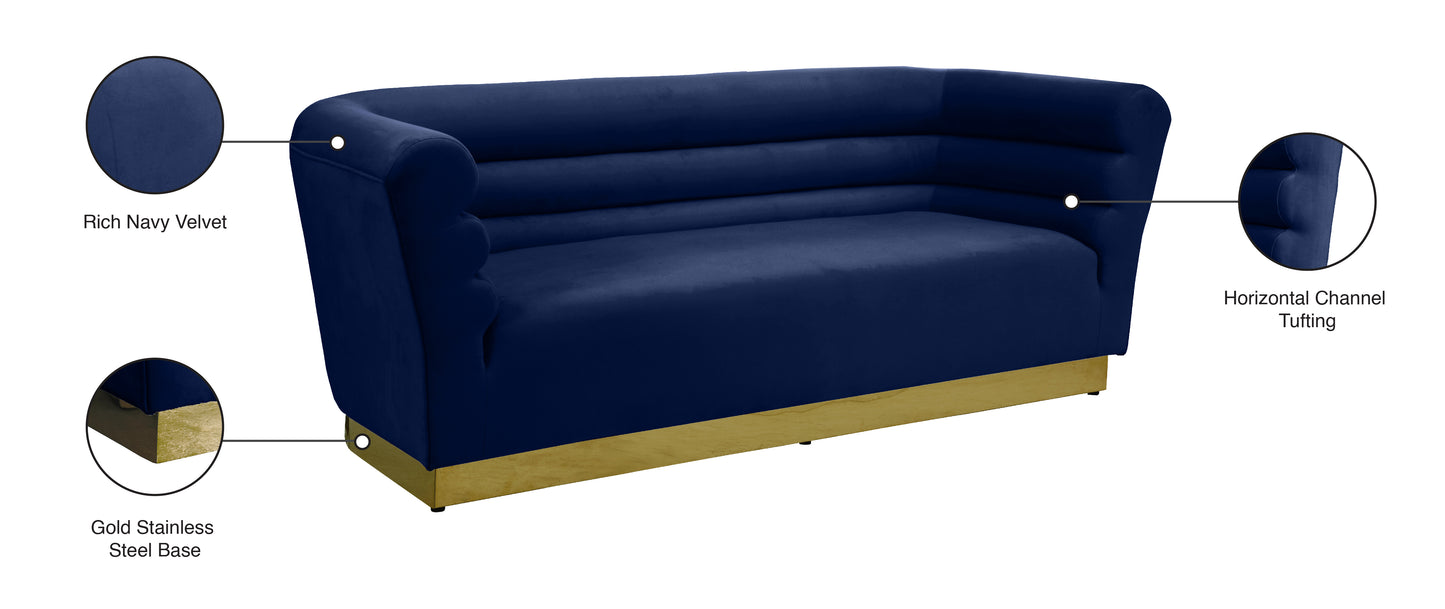 rotunda navy velvet sofa s