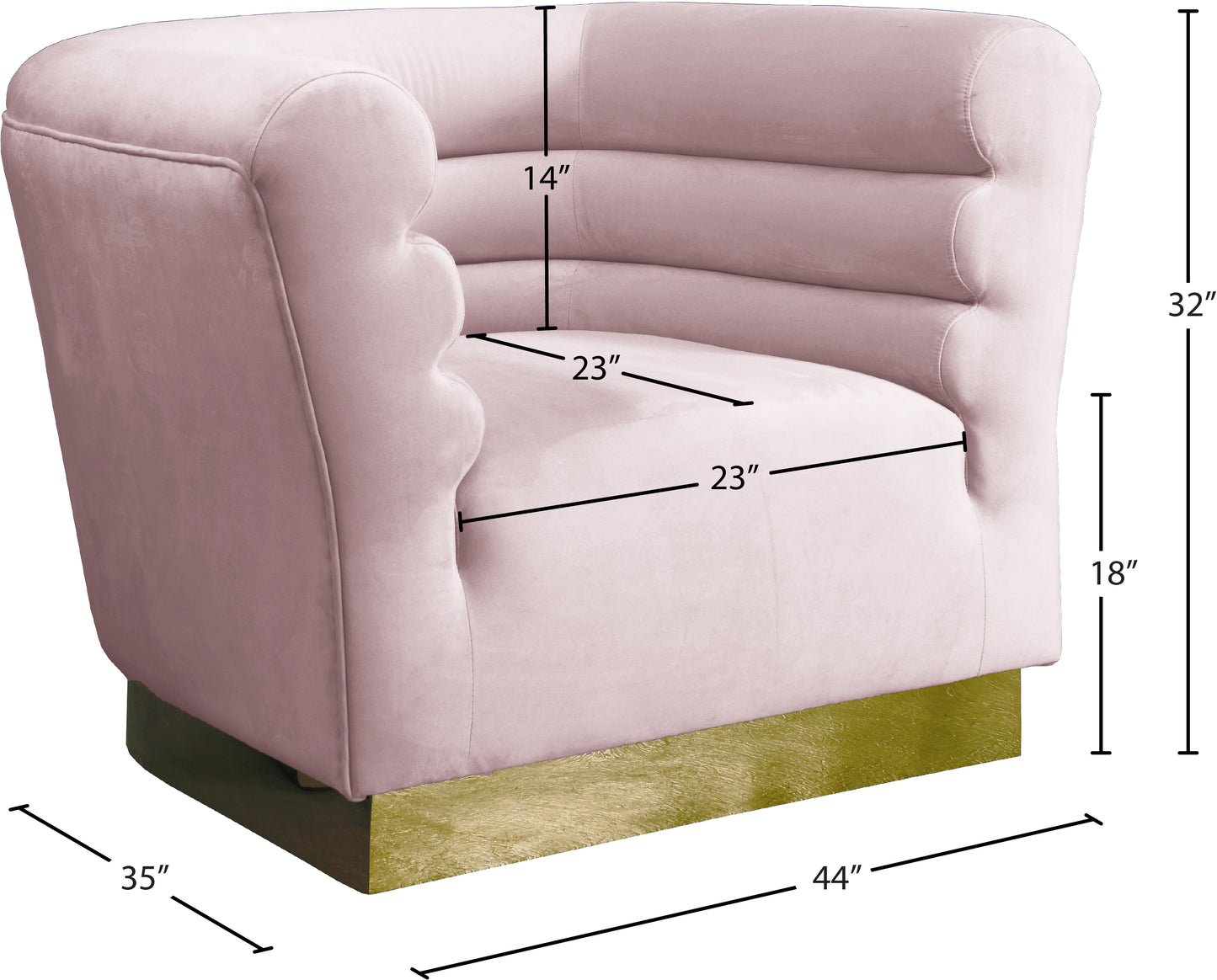 rotunda pink velvet chair c