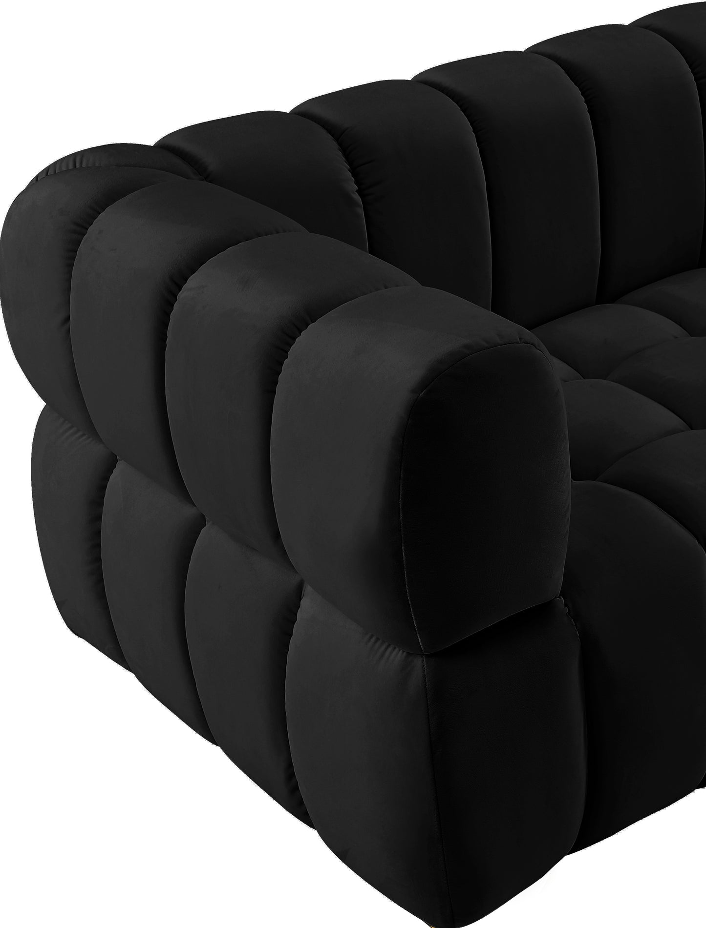 industry black velvet chair c