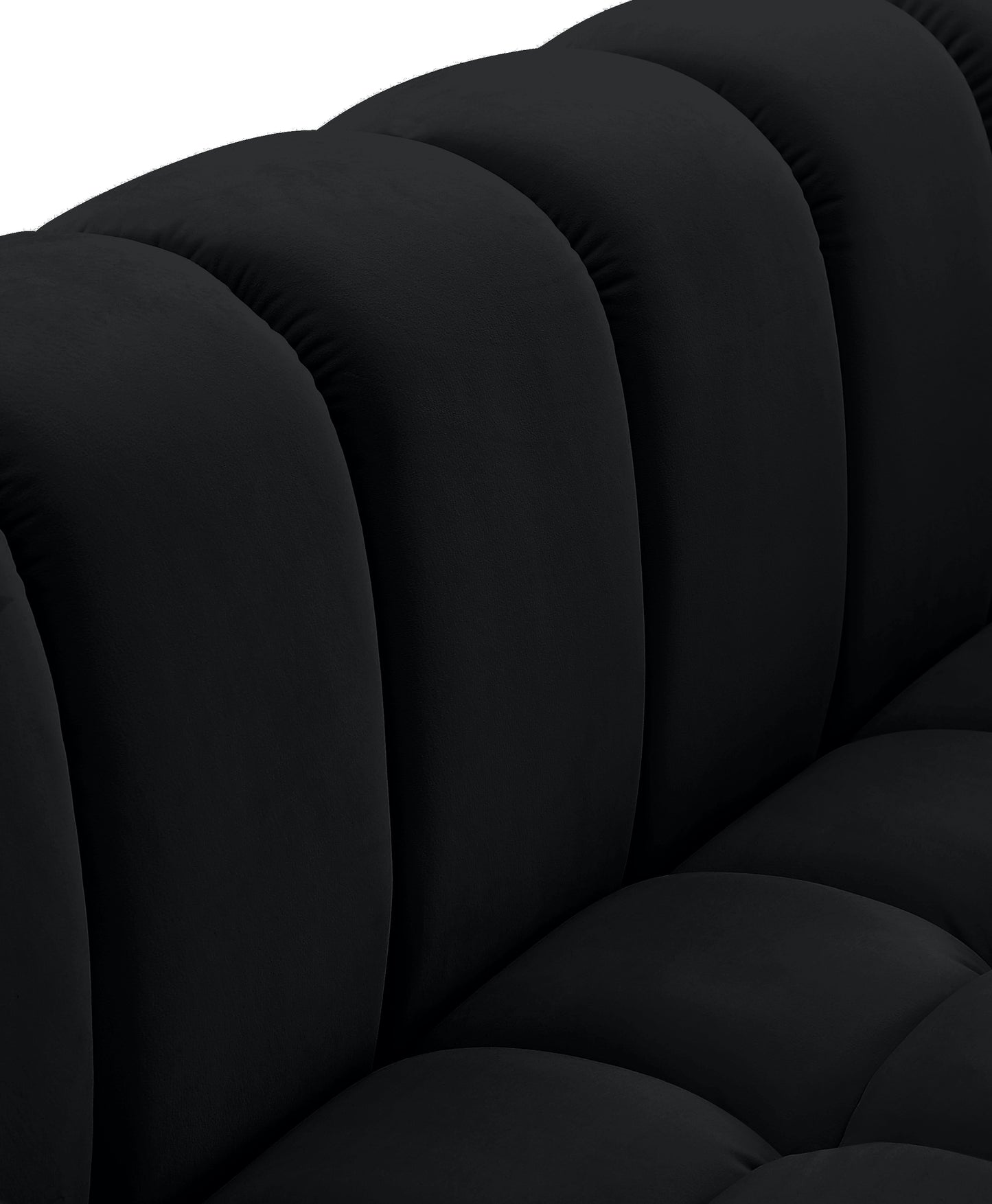 industry black velvet chair c