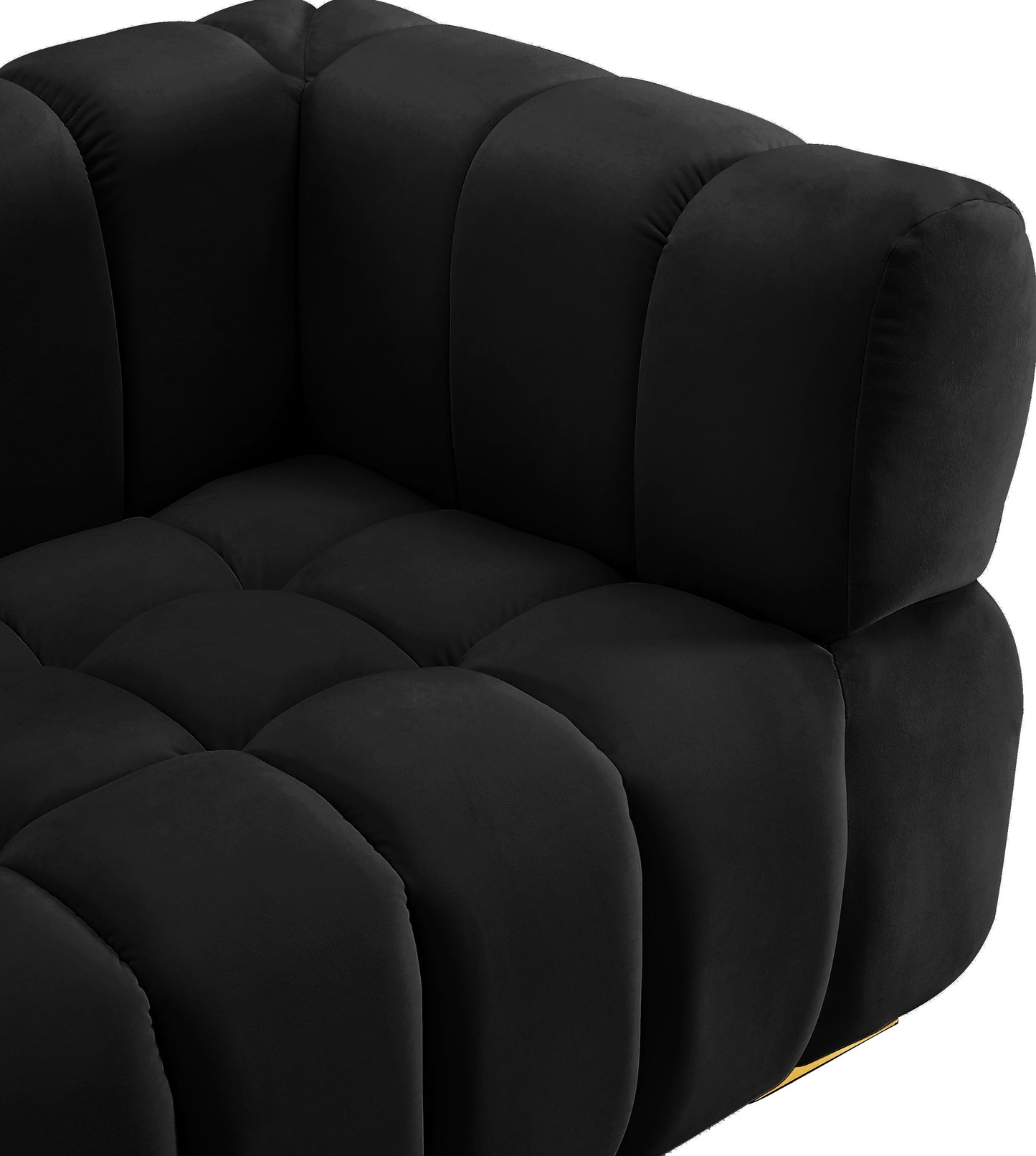 industry black velvet chair c