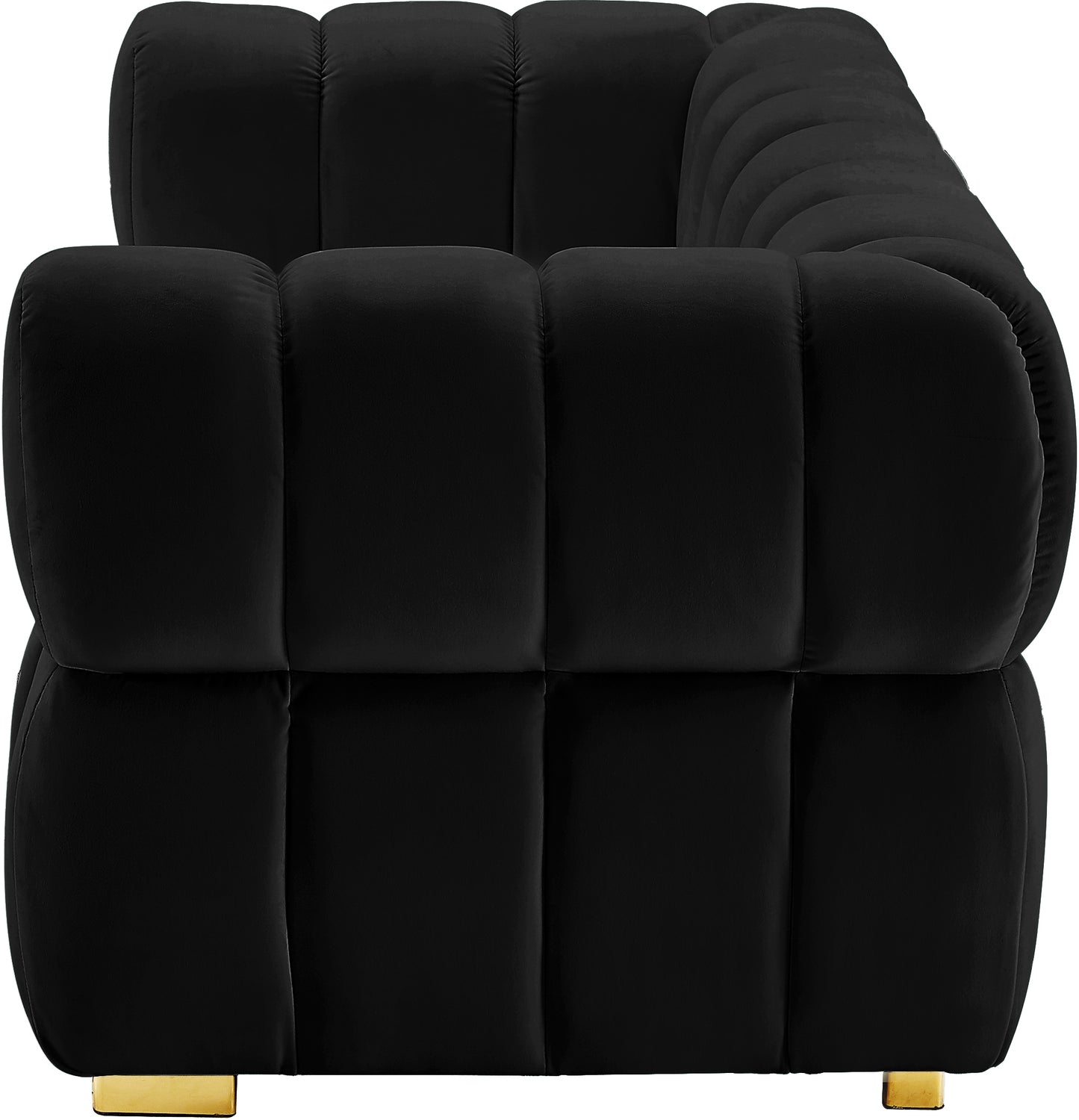 industry black velvet loveseat l