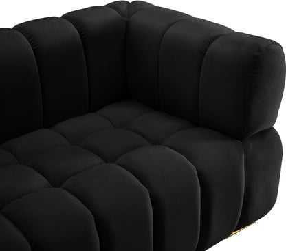 Industry Black Velvet Loveseat L