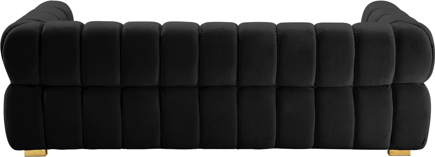 industry black velvet sofa s