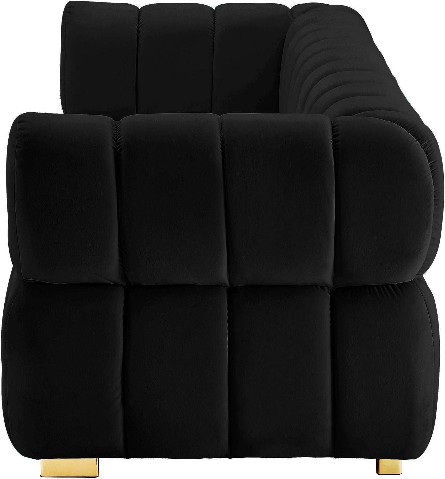 industry black velvet sofa s