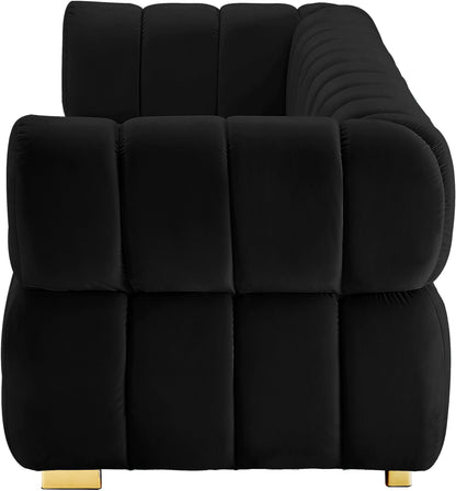 Industry Black Velvet Sofa S