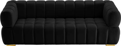 Industry Black Velvet Sofa S