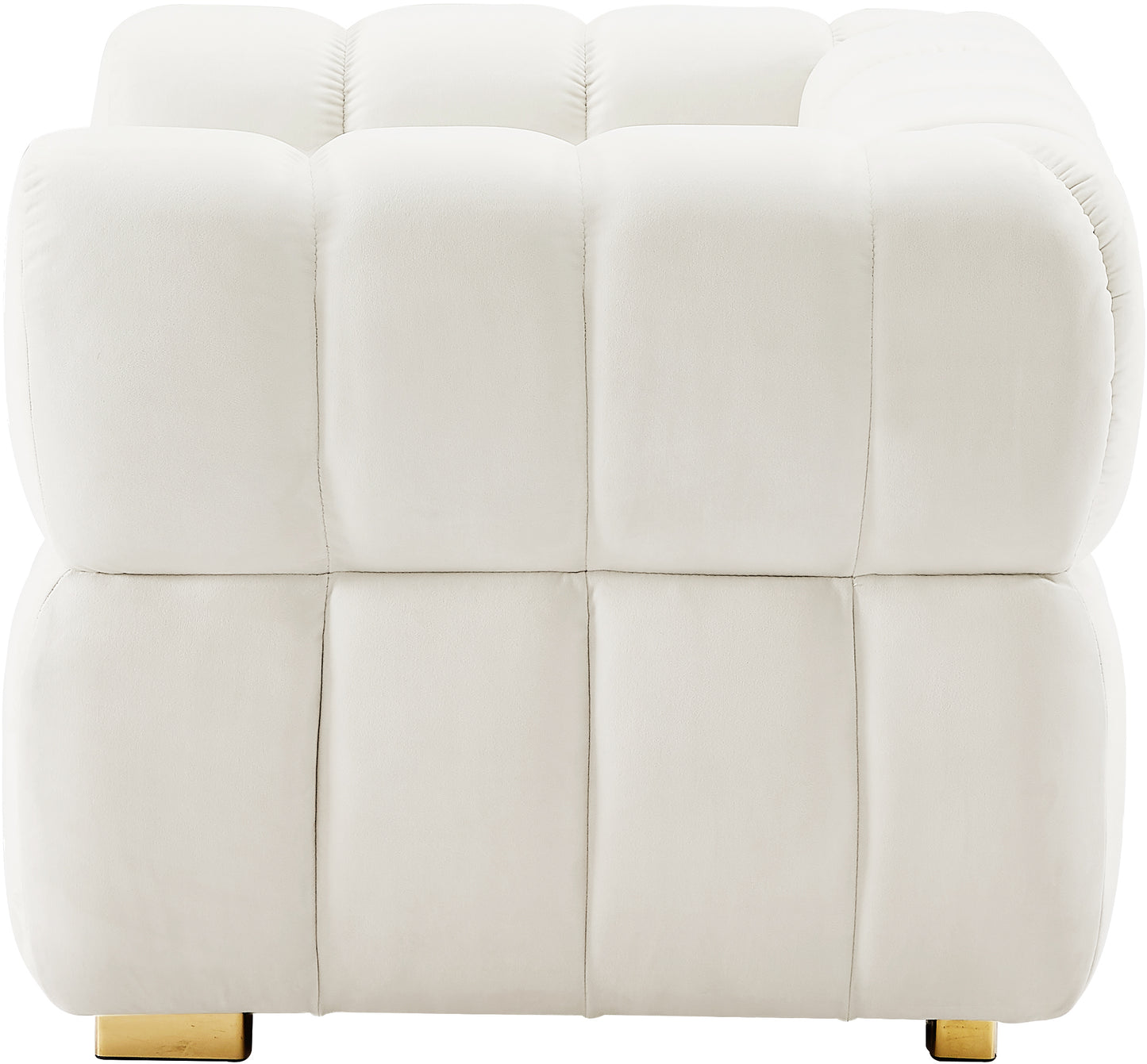 industry cream velvet chair c